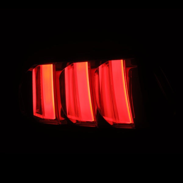 AlphaRex (NOVA-Series) 2015-2023 Ford Mustang Prismatic LED Tail Lights - Black Clear