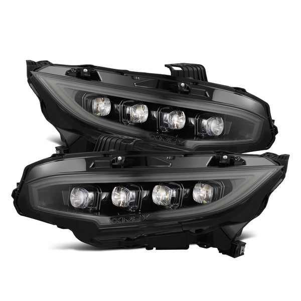 AlphaRex (NOVA-Series) 2016-2021 Honda Civic LED Projector Headlights - Alpha-Black