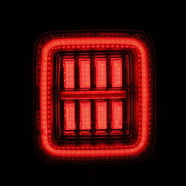 AlphaRex (NOVA-Series) 2018-2023 Jeep Wrangler JL Prismatic LED Tail Lights - Clear