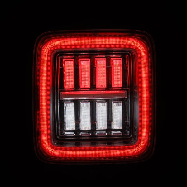 AlphaRex (NOVA-Series) 2018-2023 Jeep Wrangler JL Prismatic LED Tail Lights - Clear