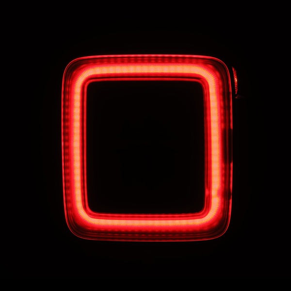 AlphaRex (NOVA-Series) 2018-2023 Jeep Wrangler JL Prismatic LED Tail Lights - Black Red