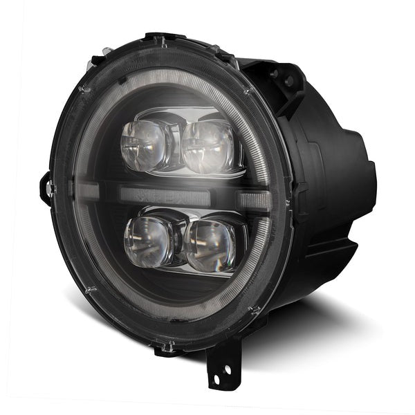 AlphaRex (NOVA-Series) 2018-2023 Jeep Wrangler JL/Gladiator JT Projector Headlights - Black