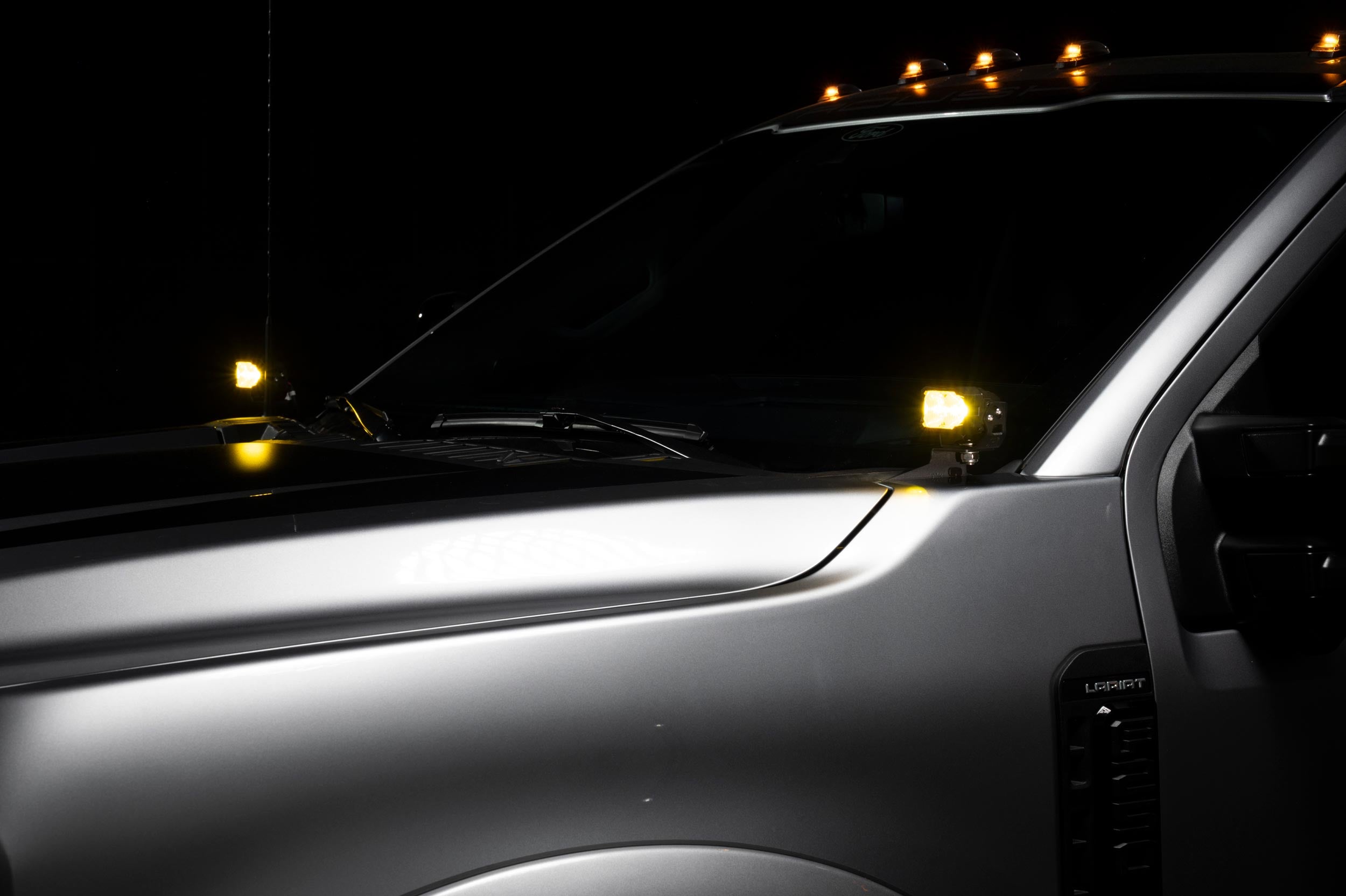 Morimoto 2Banger Ditch Light Kit: 23-27 Super Duty (HXB Yellow SAE Wide Beam)