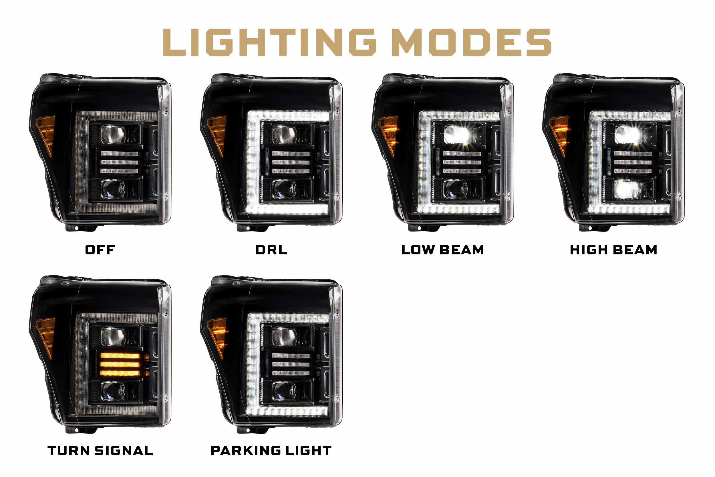 XB Hybrid LED Headlights: Ford Super Duty (11-16 / Set)
