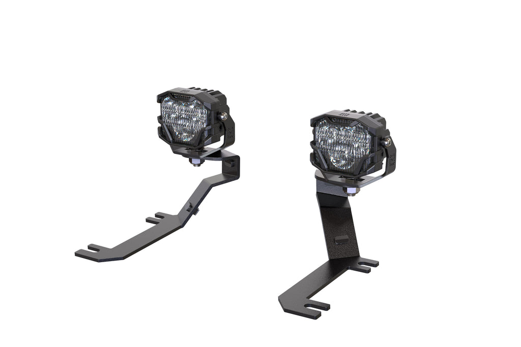 Morimoto 4Banger Ditch Light Kit: 19-24 Sierra 1500 (HXB Yellow Combo Beam)