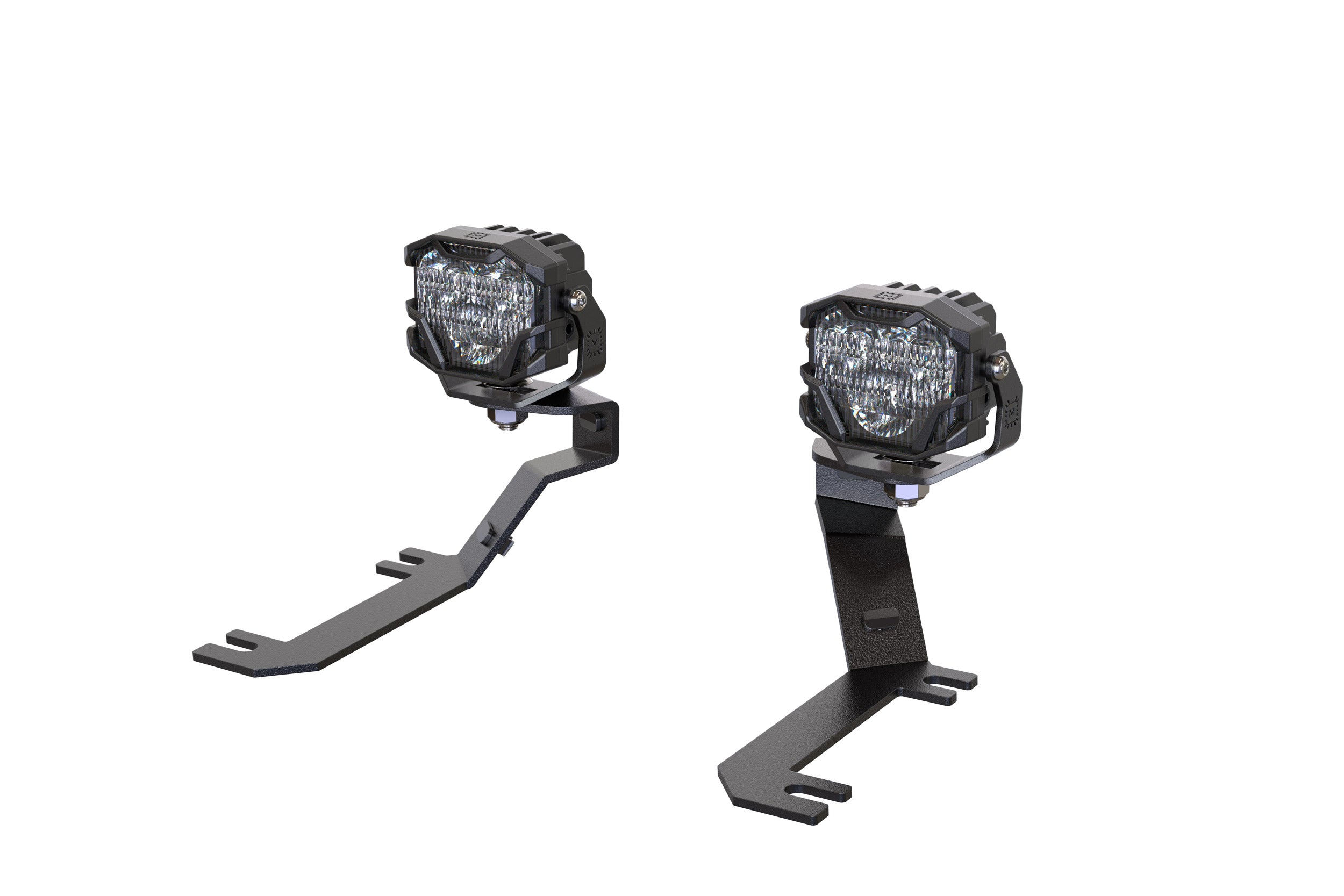 Morimoto 4Banger Ditch Light Kit: 19-24 Sierra 1500 (HXB Yellow Flood Beam)