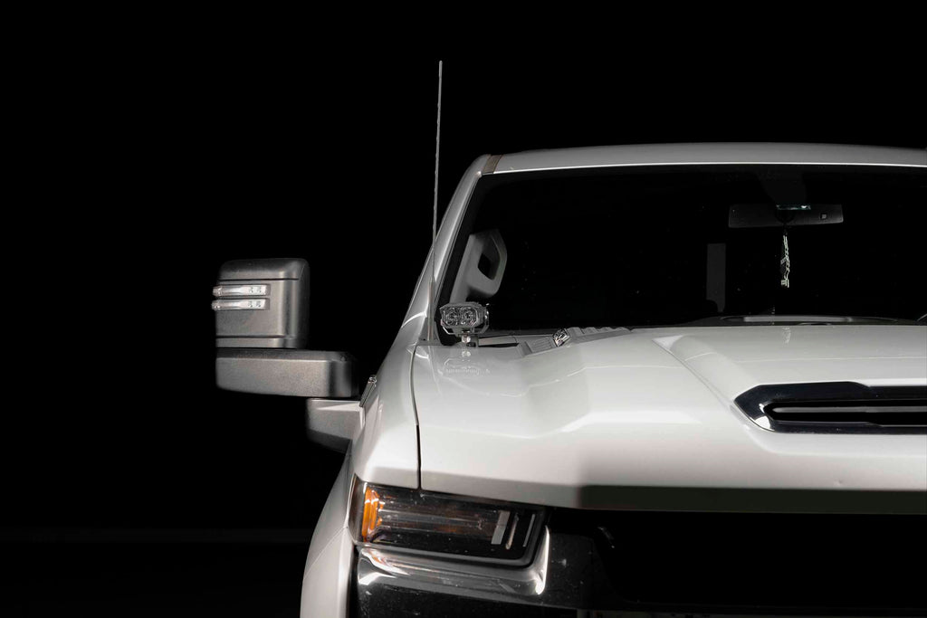 Morimoto 2Banger Ditch Light Kit: 20-24 Silverado HD (HXB White Spot Beam)
