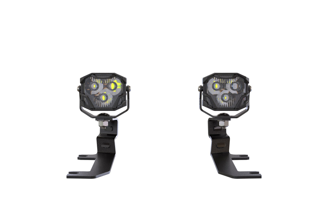 Morimoto 4Banger Ditch Light Kit: 20-24 Silverado HD (NCS White SAE Wide Beam)