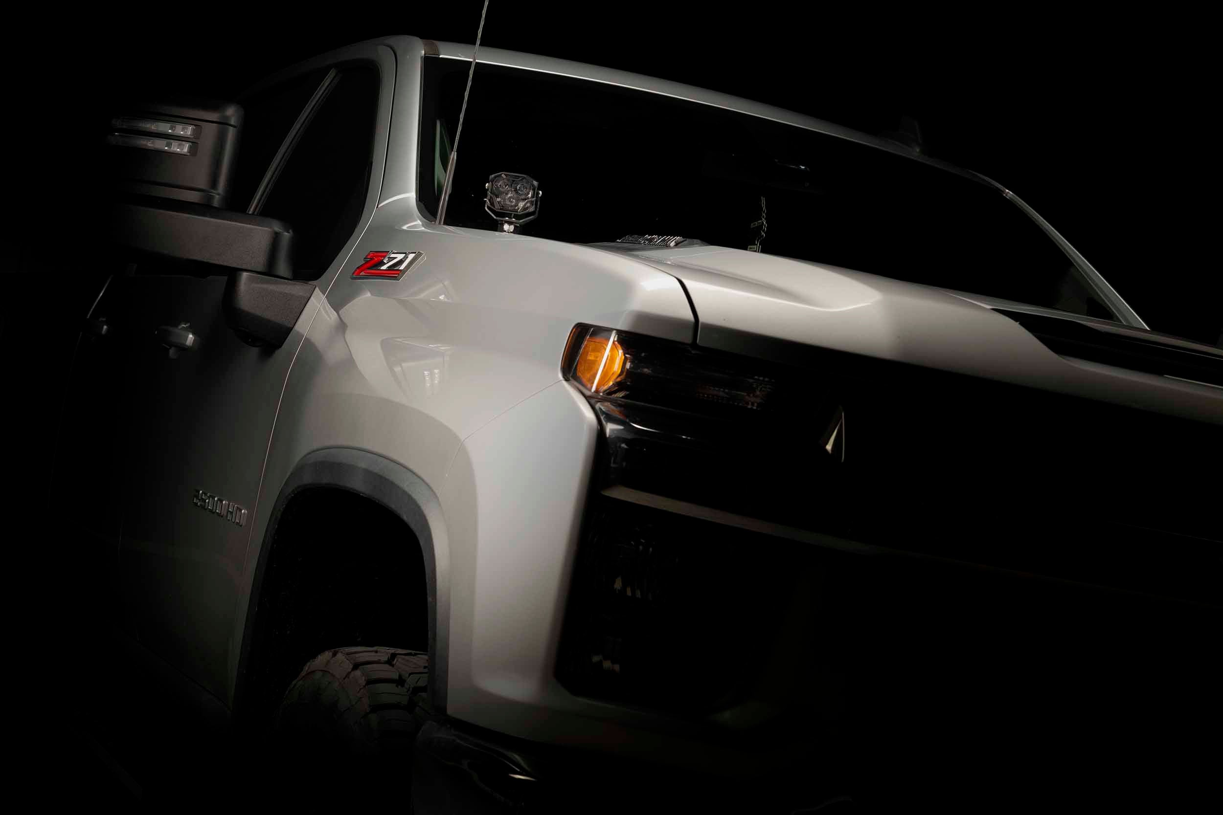 Morimoto 4Banger Ditch Light Kit: 20-24 Silverado HD (NCS Yellow Spot Beam)