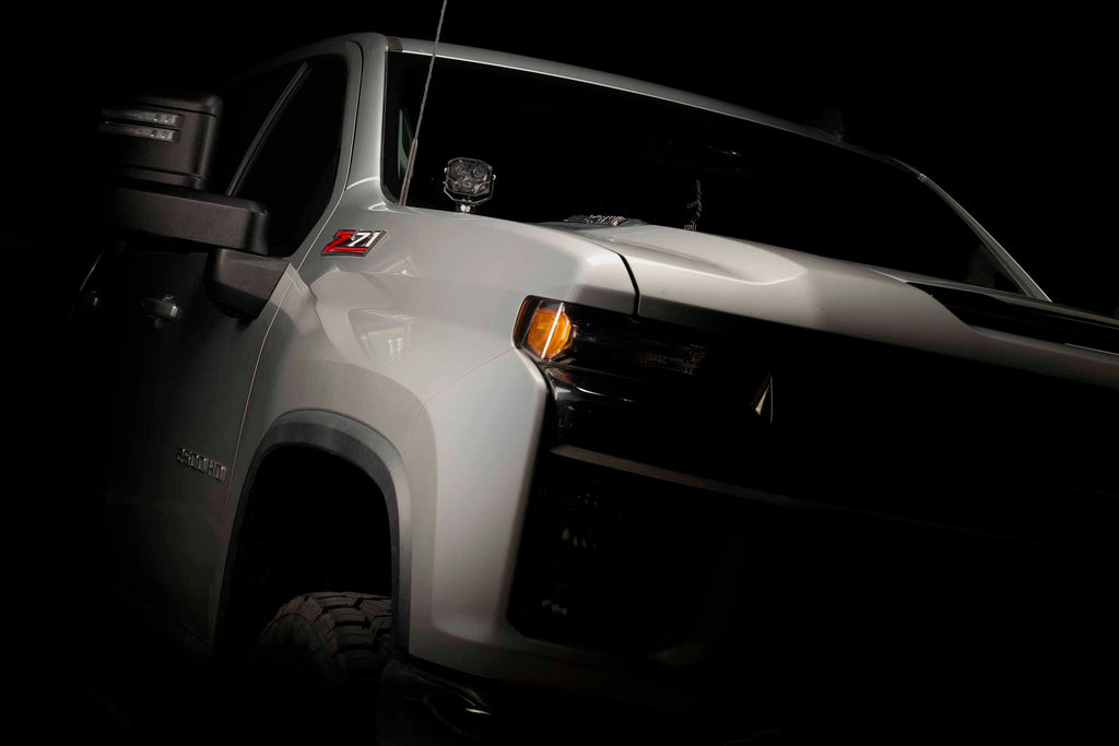 Morimoto 4Banger Ditch Light Kit: 20-24 Silverado HD (NCS White Flood Beam)