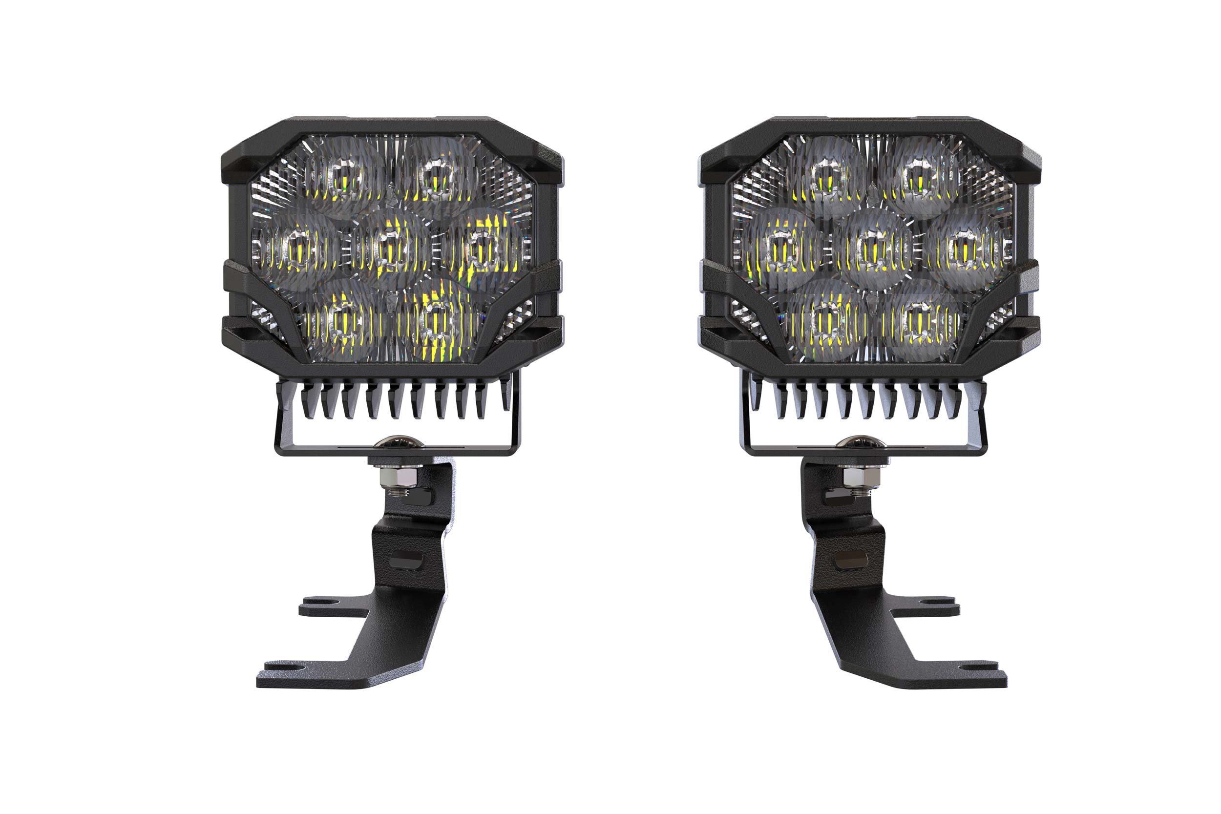 Morimoto BigBanger Ditch Light Kit: 20-24 Silverado HD (NCS Yellow Combo Beam)