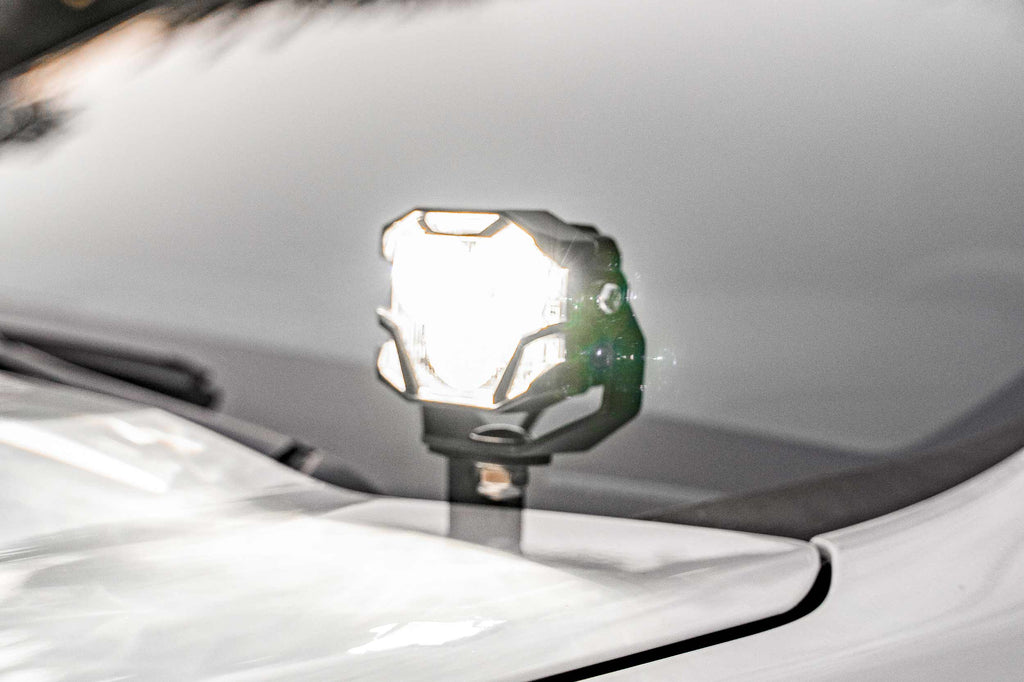 Morimoto 4Banger Ditch Light Kit: 19-24 Silverado 1500 (HXB White Combo Beam)