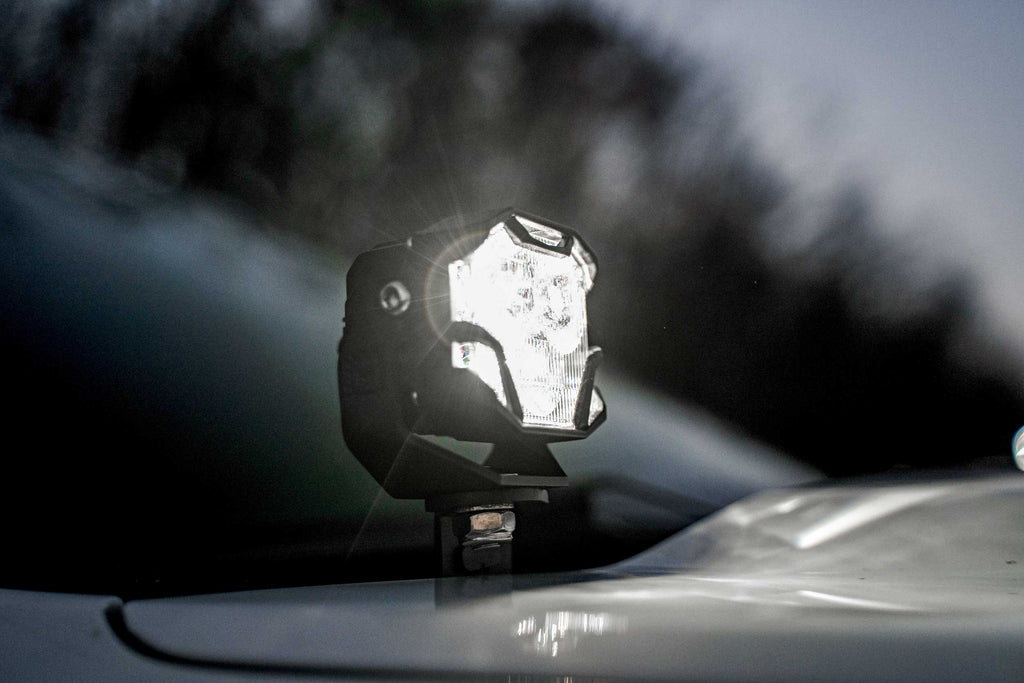 Morimoto 4Banger Ditch Light Kit: 19-24 Silverado 1500 (HXB White Combo Beam)