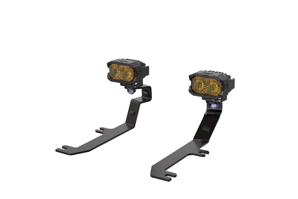 Morimoto 2Banger Ditch Light Kit: 20-24 Sierra HD (NCS Yellow SAE Wide Beam)