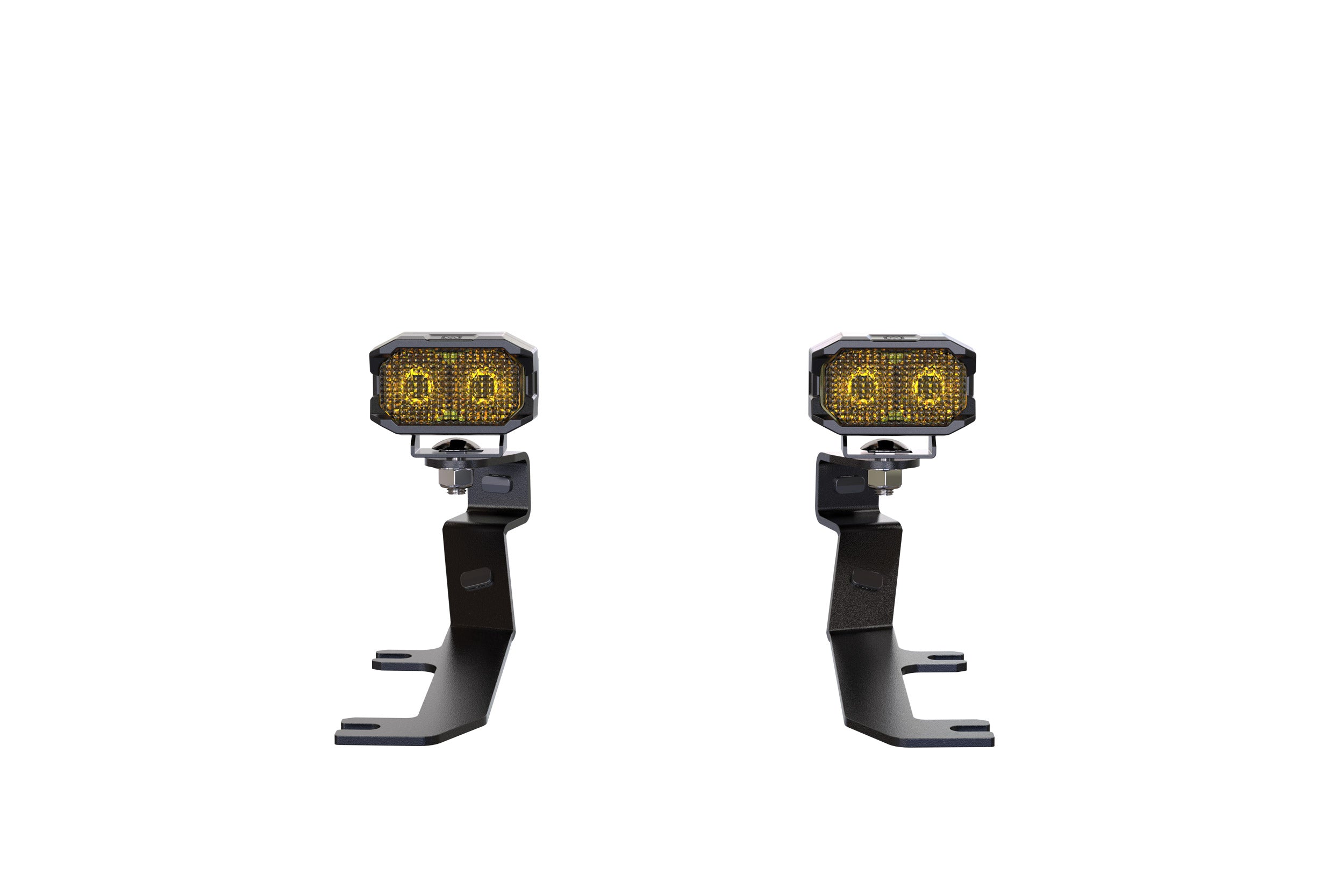 Morimoto 2Banger Ditch Light Kit: 20-24 Sierra HD (HXB Yellow SAE Wide Beam)