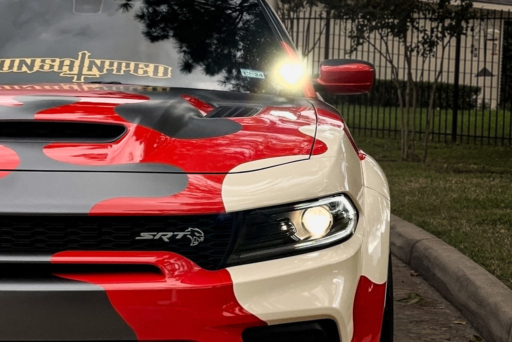 Morimoto 4Banger Ditch Light Kit: 15-23 Dodge Charger (HXB White SAE Wide Beam)