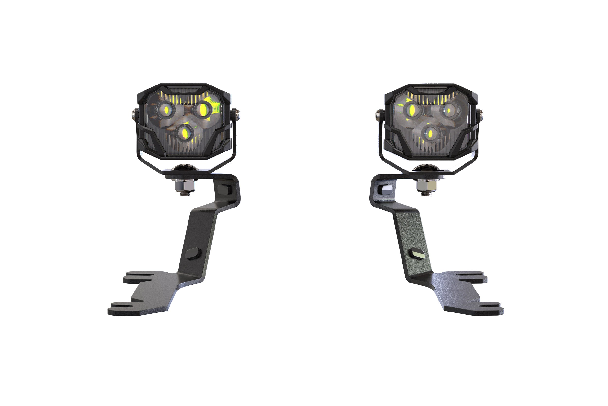 Morimoto 4Banger Ditch Light Kit: 18-23 Ford Mustang (NCS Yellow Spot Beam)