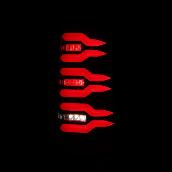 AlphaRex (LUXX-Series) 1999-2006 Chevrolet Silverado/GMC Sierra LED Tail Lights - Black Red