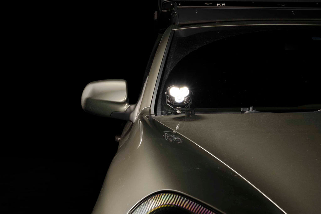 Morimoto 4Banger Ditch Light Kit: 03-10 Cayenne (HXB White Flood Beam)