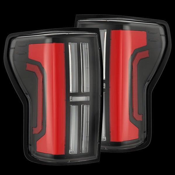 AlphaRex (NOVA-Series) 2007-2013 Toyota Tundra Prismatic LED Tail Lights - Black-Red