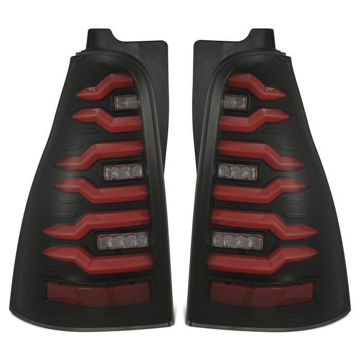 AlphaRex (LUXX-Series) 2003-2009 Toyota 4Runner LED Tail Lights - Black-Red
