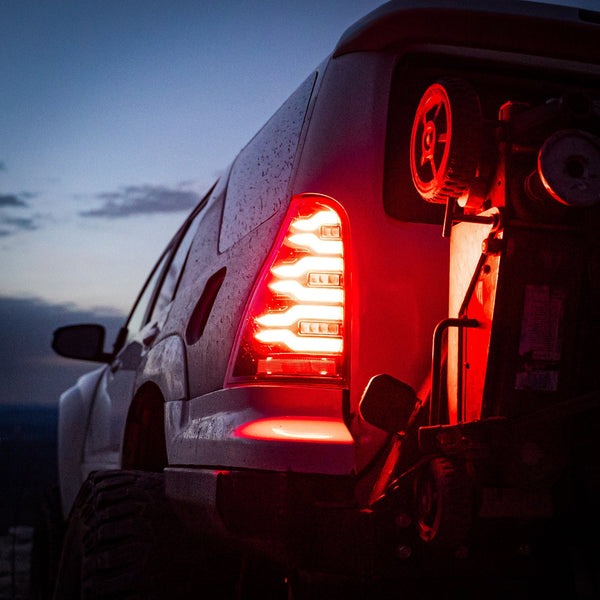 AlphaRex (LUXX-Series) 2003-2009 Toyota 4Runner LED Tail Lights - Black-Red
