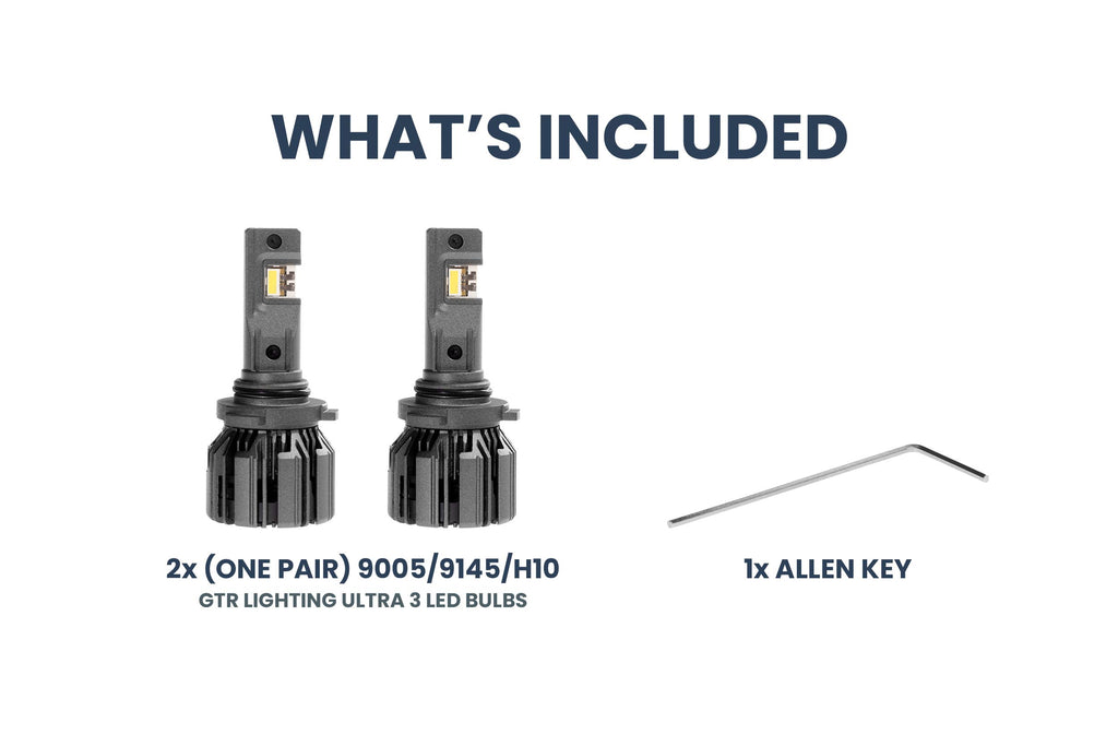9005/9145/H10: GTR Lighting Ultra 3 (Pair)