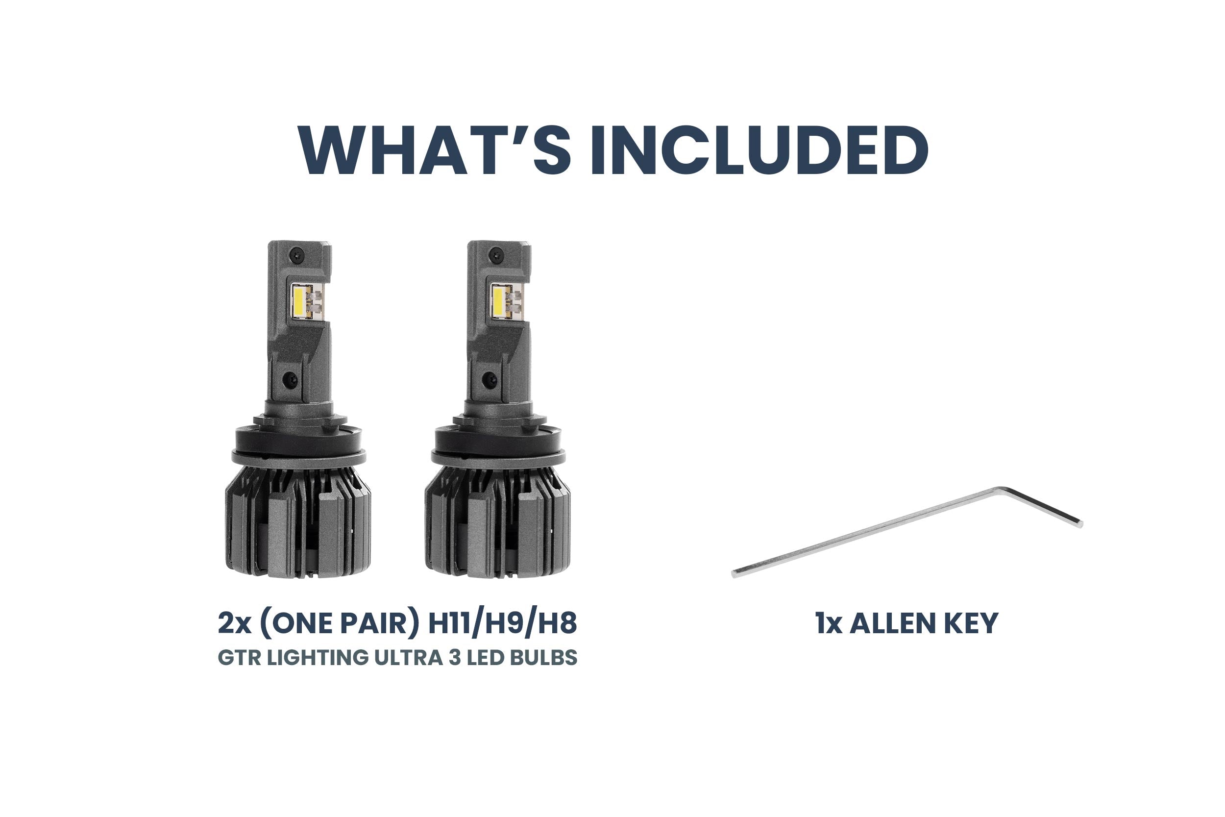 H11/H9/H8: GTR Lighting Ultra 3 (Pair)