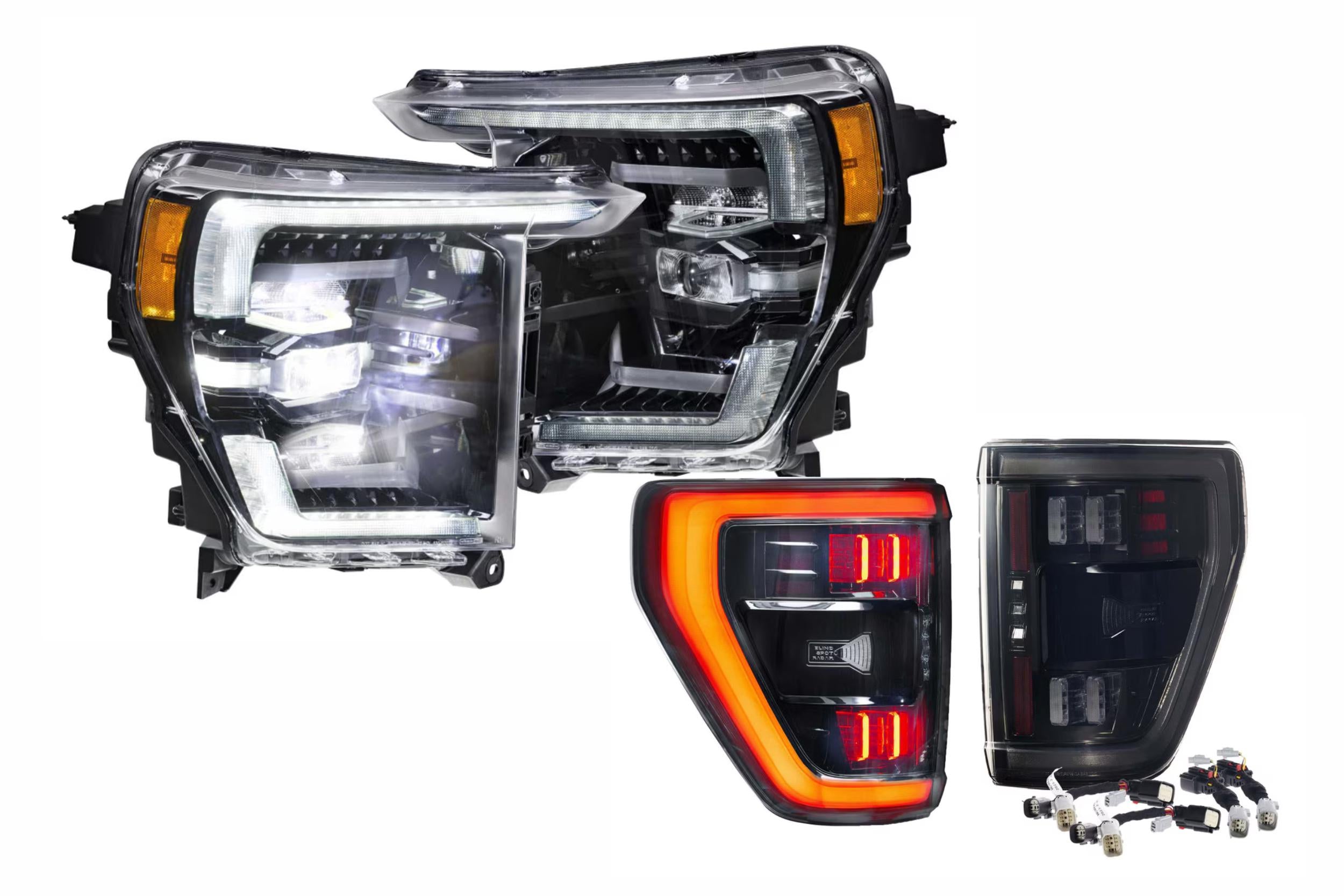 21-23 Ford F-150 White DRL Heads and Smoked Tails