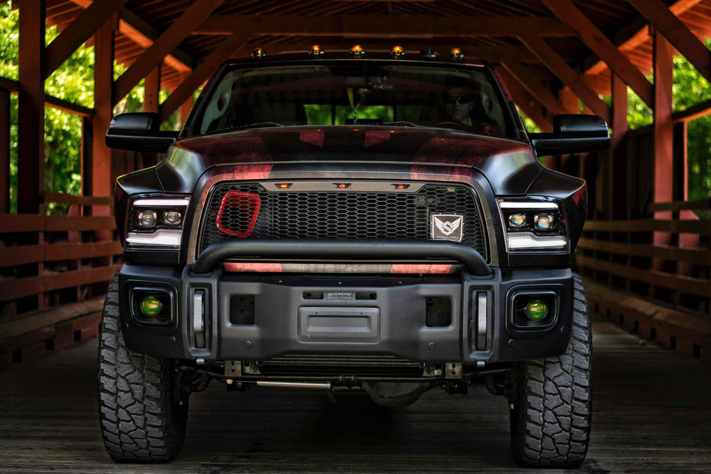 16-18 Dodge Ram White DRL Heads and Smoked Tails