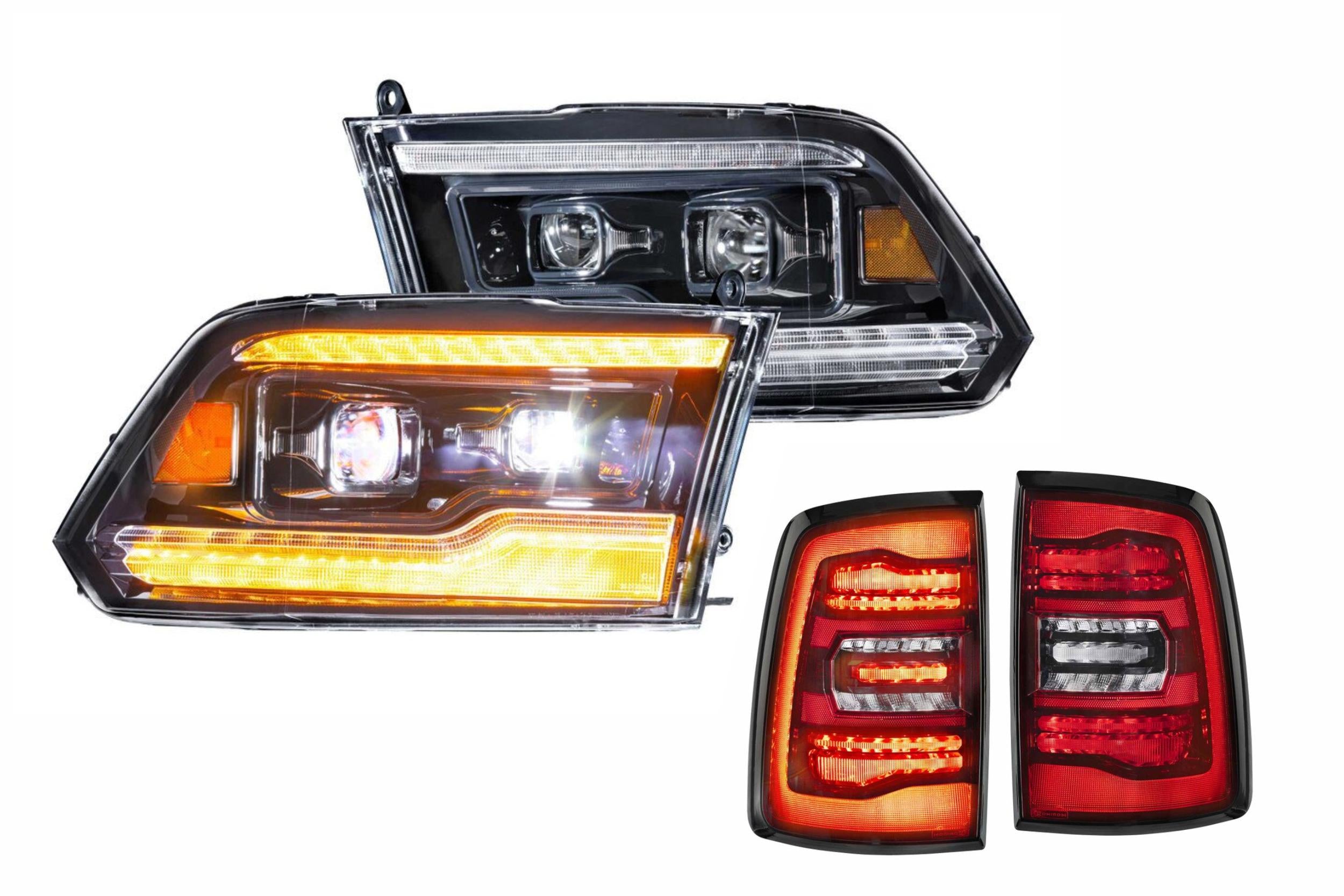 09-14 Dodge Ram Amber DRL Heads and Red Tails
