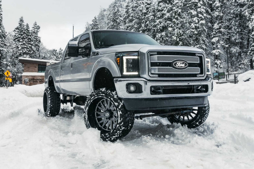 11-16 Ford Super Duty White DRL Heads and Red Tails