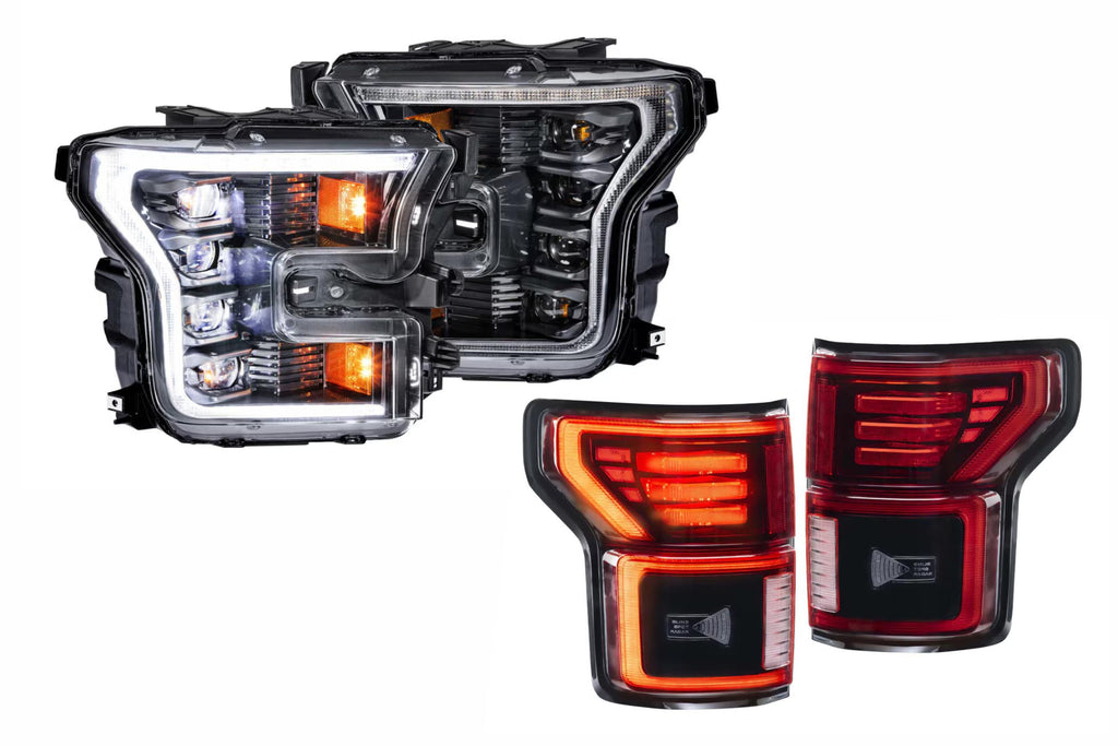 15-17 F-150 White DRL Heads and Red Tails