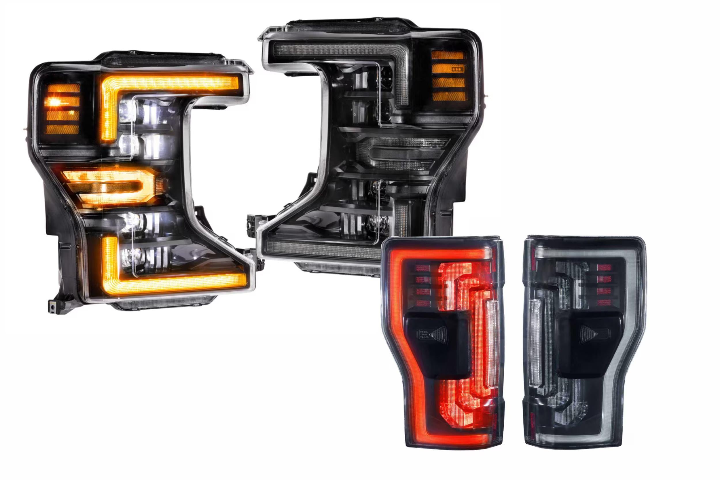 20-22 Ford Super Duty Amber DRL Heads and Smoked Tails OEM LED