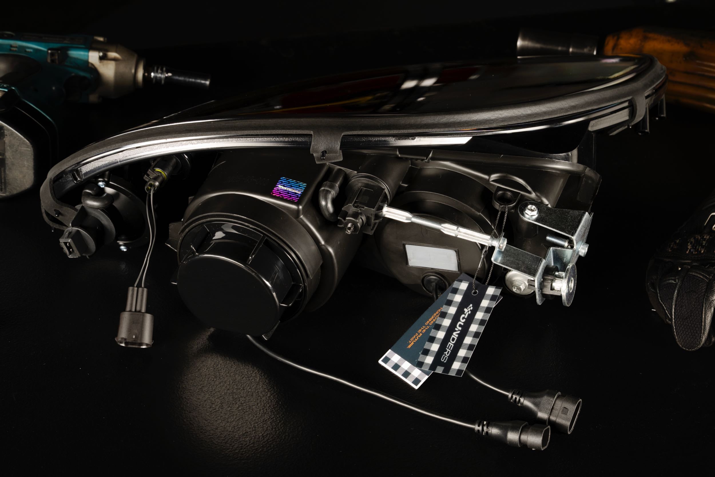 Founders Headlights: Ferrari 360 (RHD/Carbon Fiber)
