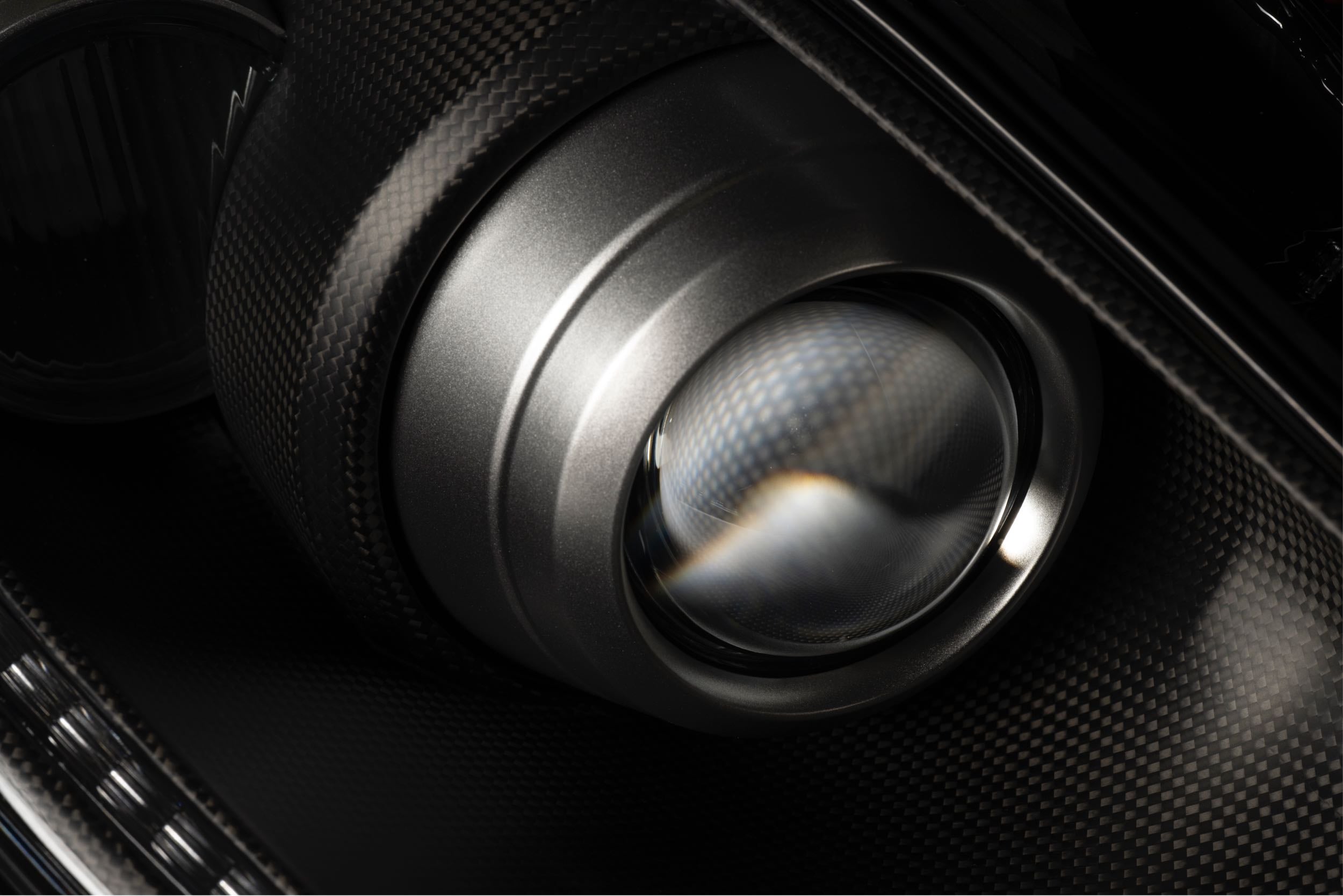 Founders Headlights: Ferrari 430 (RHD/Carbon Fiber/Amber)