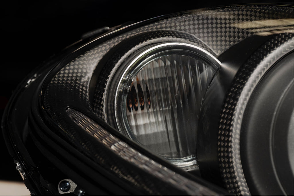Founders Headlights: Ferrari 430 (RHD/Carbon Fiber/Amber)