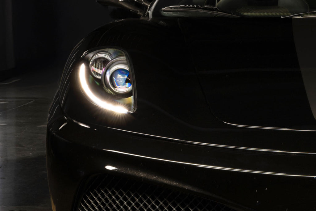 Founders Headlights: Ferrari 430 (LHD/Carbon Fiber/Amber)
