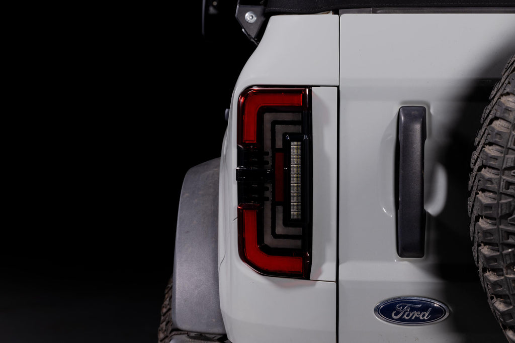 2021+ Bronco White DRL Heads and Red Tails