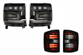 16-18 Silverado 1500 Heads Unfinished Bezel and Smoked Tails OE LED Tails
