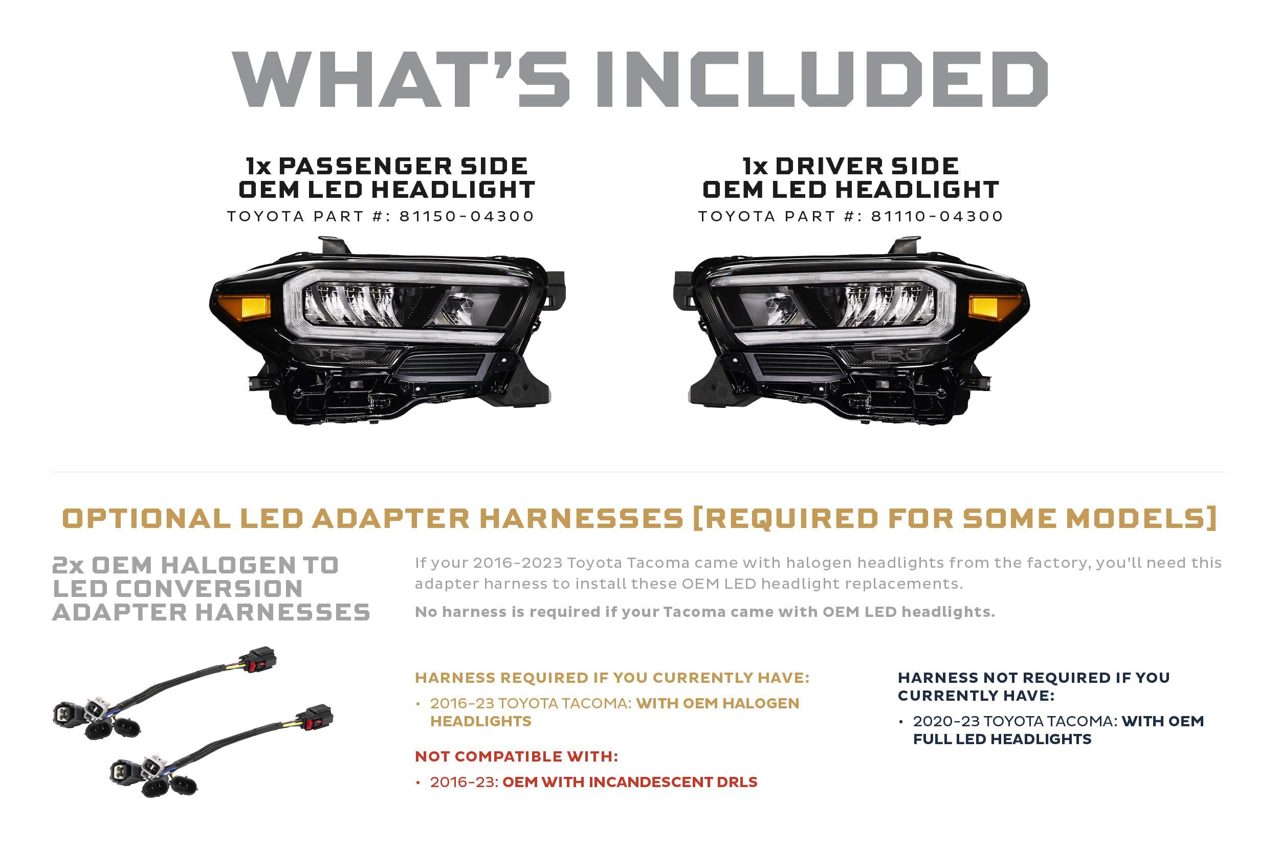 OEM LED Headlight: Toyota Tacoma (16-23 / TRD Pro / Left)