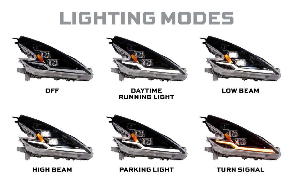 XB Evo Hybrid Headlights: 09-21 Nissan 370Z (Set)