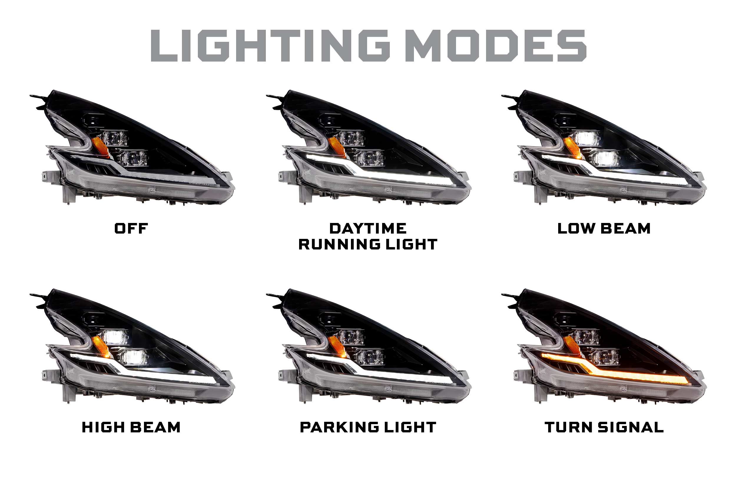 XB Evo Hybrid Headlights: 09-21 Nissan 370Z (Set)
