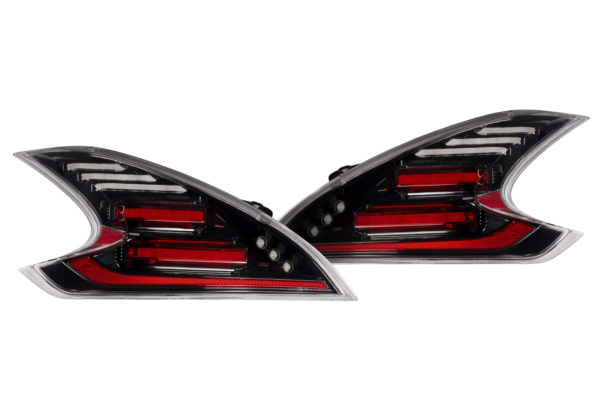 XB LED Tail Lights: 09-21 Nissan 370Z (Gen II / Black Red / Set)