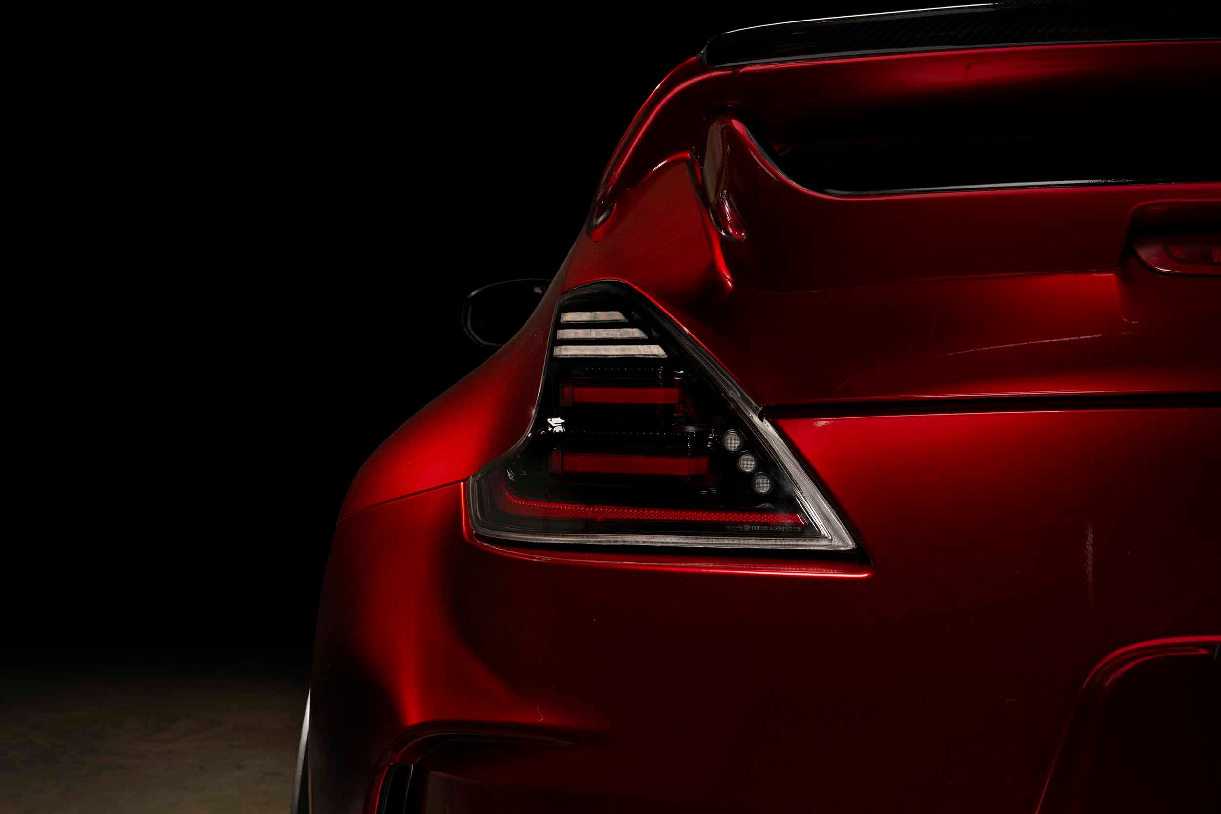 XB LED Tail Lights: 09-21 Nissan 370Z (Gen II / Black Red / Set)