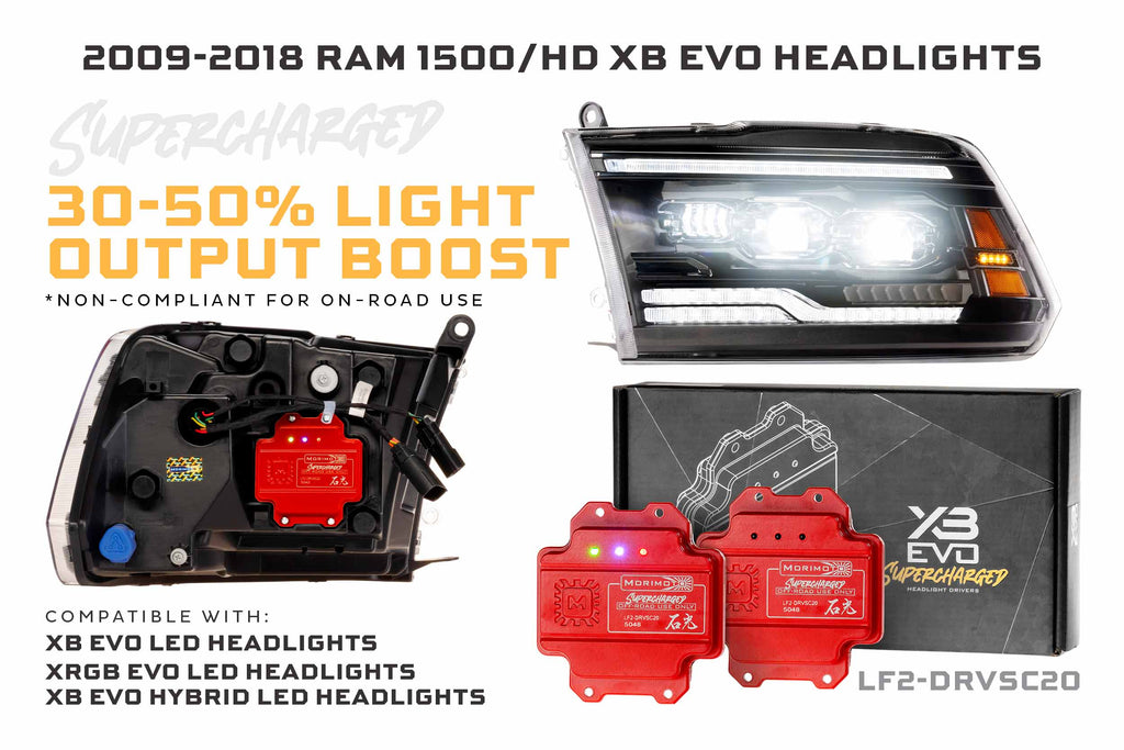 XB Evo Headlights: 09-18 Dodge Ram (Set)