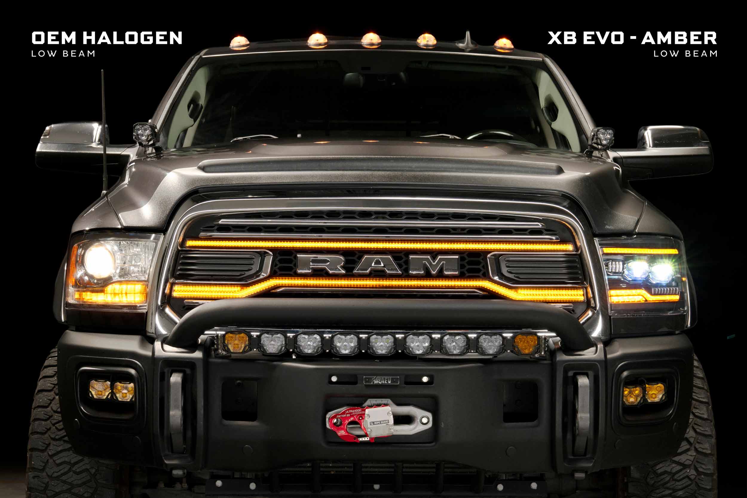 XB Evo Headlights: 09-18 Dodge Ram (Set)