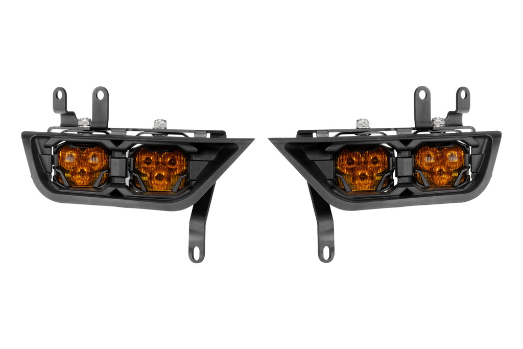 21-23 F-150 OE Halogen 4Banger Fog Light Kit: NCS Yellow