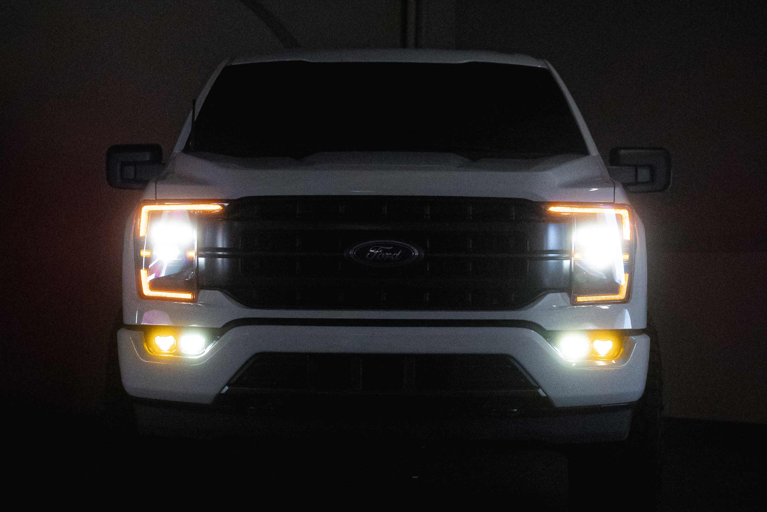 21-23 F-150 OE LED 4Banger Fog Light Kit: NCS Dual Color