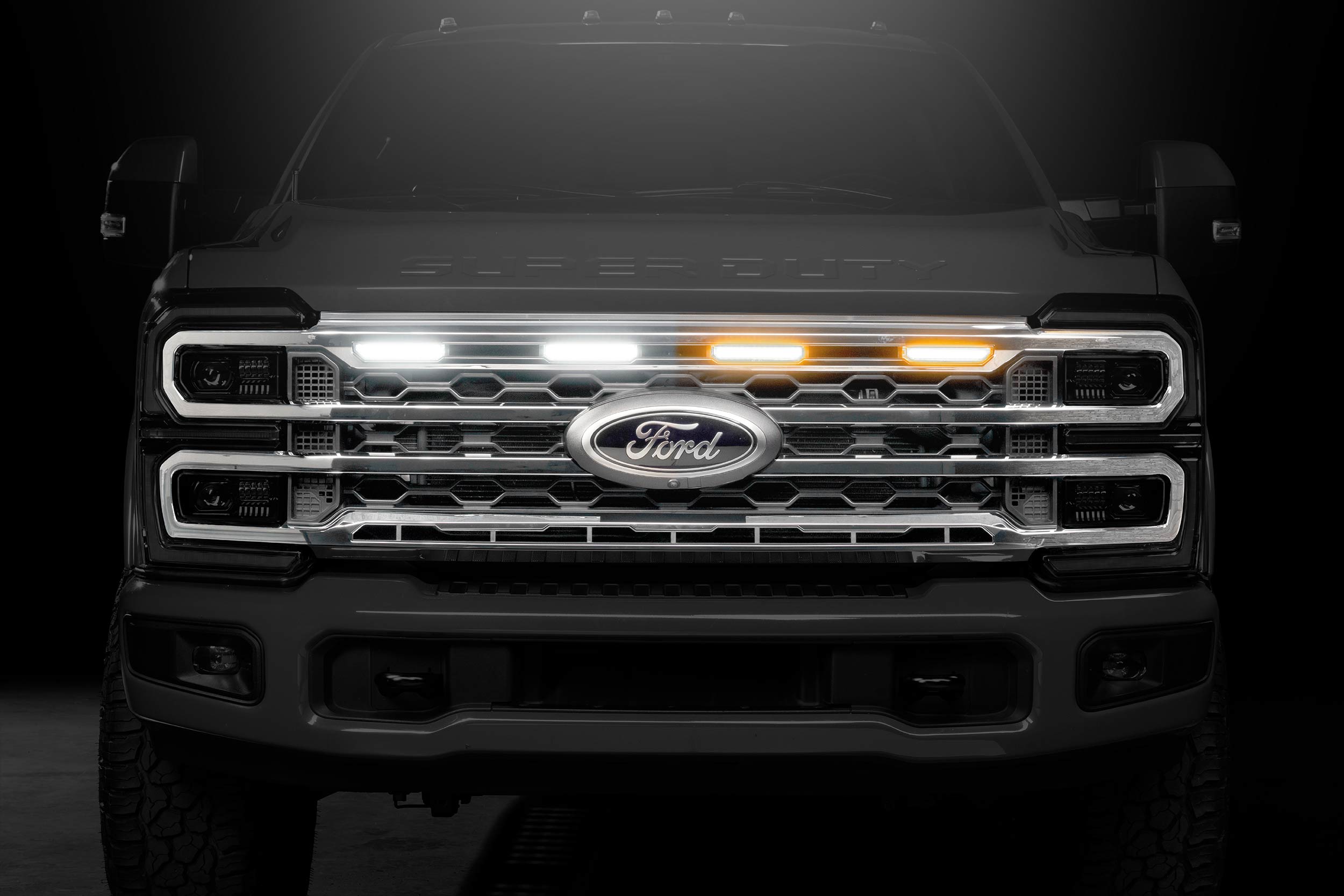 XBG LED Grille: 23-27 Super Duty (Chrome / Each)